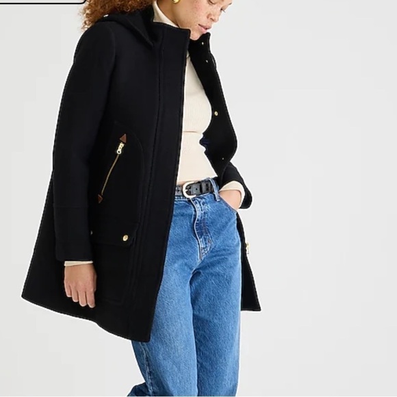 J. CREW Chateau Parka Stadium Cloth
Wool Hood Coat Size 00 - Picture 4 of 16